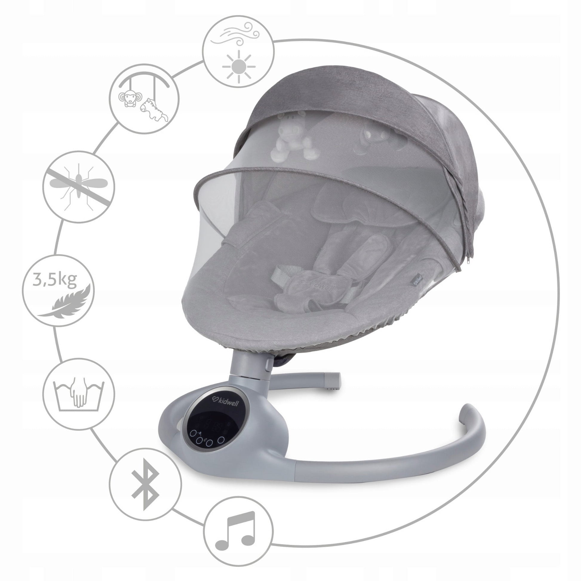 Supama kėdutė „Kidwell Reve“ su ergonominiu dizainu.