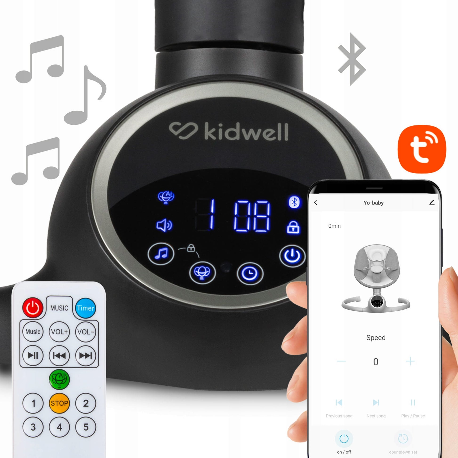 Ergonominis dizainas kėdutėje „Kidwell Reve“.